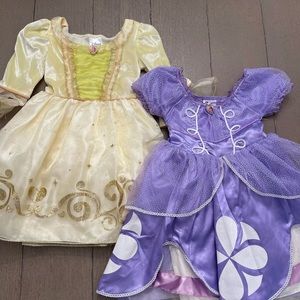 Two Disney store princess dresses size 2T